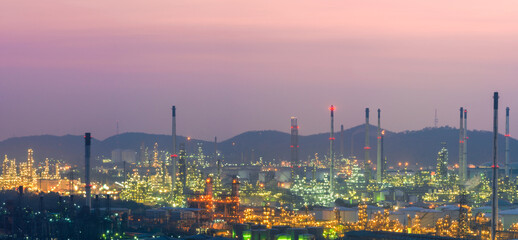Fototapeta premium panorama of Oil Refinery
