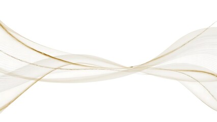 Modern 3D White Abstract background with Wavy Golden Lines