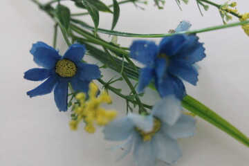 artificial flowers with a bokeh background