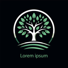 Obraz premium Natural tree logo design