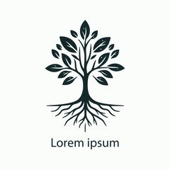Natural tree logo design