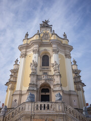 Obraz premium religious exterior of St. Jura cathedral in lviv old city