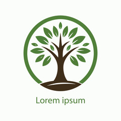 Obraz premium Natural tree logo design