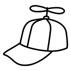 A silly hat icon with a propeller on it