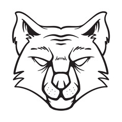 Wild fox hand drawn sketch illustration