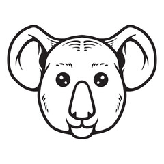 Cute koala bear hand drawn vector character