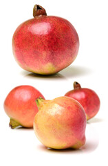 Juicy pomegranate on white background