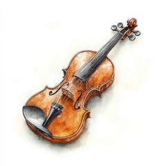Fototapeta premium violin isolated on white