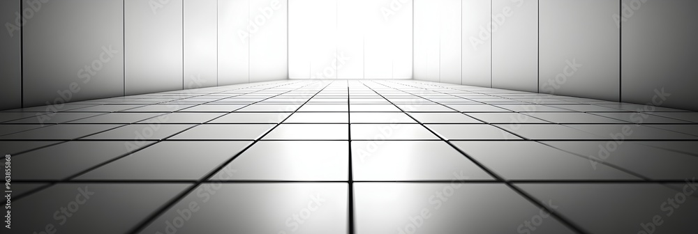 Leinwandbilder clean grid pattern background with light grey lines