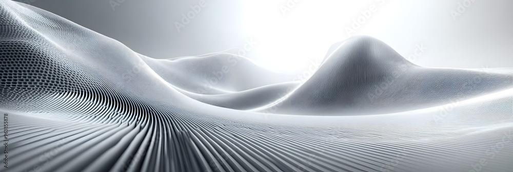 Poster Clean and Simple Geometric Grid Pattern with Light Grey Lines