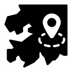 district, province, territory, region, zone, geography, geographic solid or glyph icon