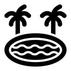 oasis, landscape, nature, lake, bog, swamp, marsh, geography, geographic solid or glyph icon