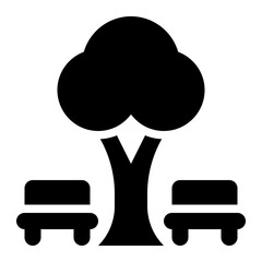 park, green spaces, green, trees, public park, recreation, garden solid or glyph icon