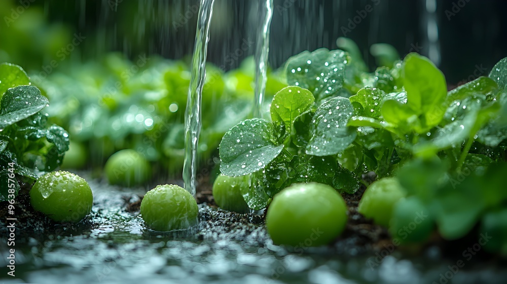 Aufkleber Smart Irrigation System Utilizing IoT Sensors for Efficient Farming and Greenhouse Management