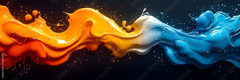 Poster Vibrant Abstract Background with Colorful Shapes and Patterns