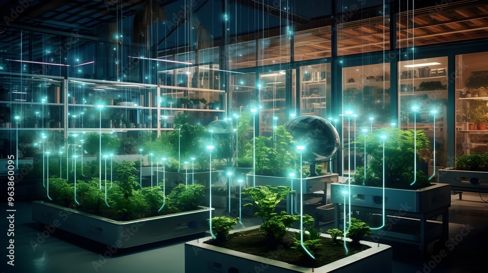 Poster iot sensors automating smart greenhouse environmental controls