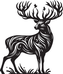 Deer silhouette shape vector design