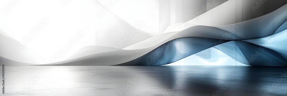 Aufkleber Minimal Geometric Abstract Background with Clean Lines and Patterns