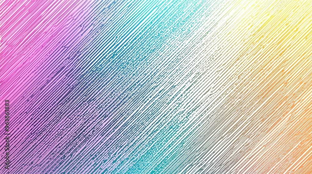 Poster abstract diagonal stripe pattern in pink blue and yellow color gradient