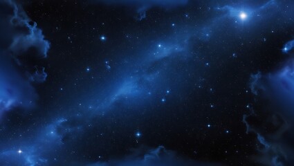 Fototapeta premium Night Sky Filled with Stars, Nebula, and Galaxies, Depicting the Vast Universe