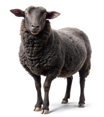 Fototapeta premium Black sheep isolated on transparent background