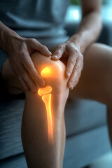 knee X-ray showing the joint's technical structure and its organic nature