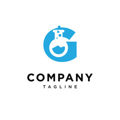 Letter G Laboratory science logo icon