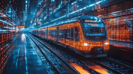 Innovative Graphic of IoT Sensors Powering the Future of Transportation Systems