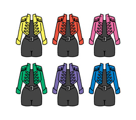 アイドル衣装のイラストセット