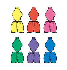 アイドル衣装のイラストセット