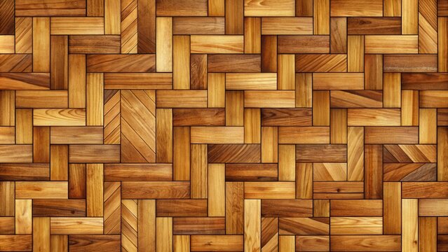 Seamless hardwood floor texture in wooden parquet pattern for design projects and backgrounds