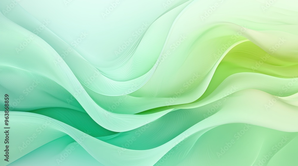 Poster abstract green wave background texture pattern design