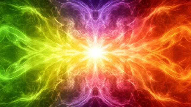 Abstract Colorful Energy Burst Background