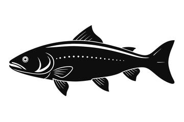 Trout silhouette, Trout fish vector