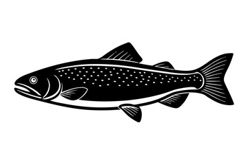Trout silhouette, Trout fish vector