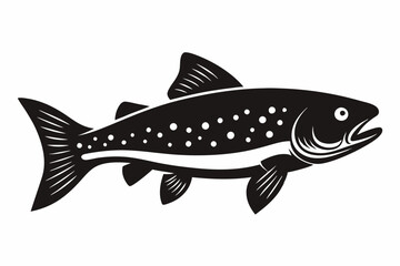 Trout silhouette, Trout fish vector