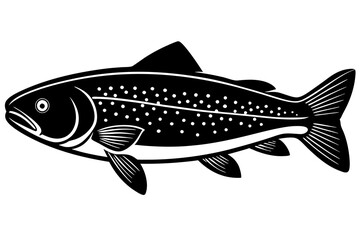 Trout silhouette, Trout fish vector