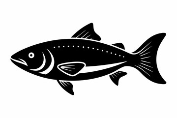Trout silhouette, Trout fish vector