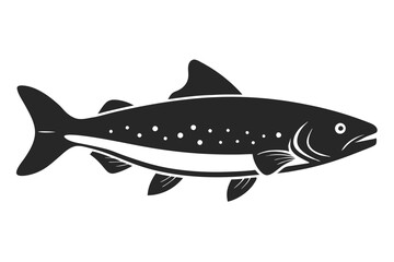 Trout silhouette, Trout fish vector