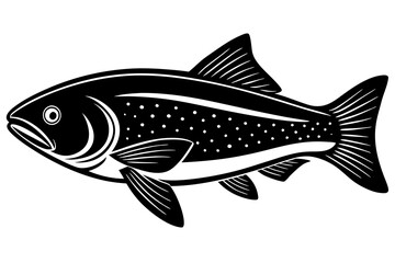 Trout silhouette, Trout fish vector