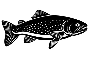 Trout silhouette, Trout fish vector