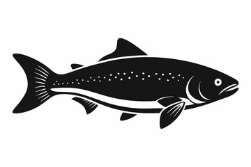 Trout silhouette, Trout fish vector