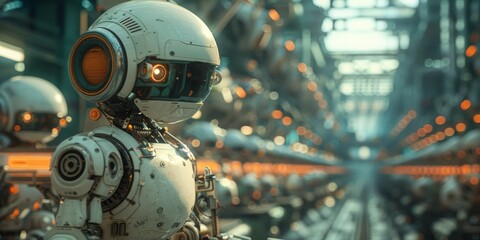 The assembly line composed of robot arms, the logistics industry, the unmanned factory, the Courier industry, and the vast space ,high quality 