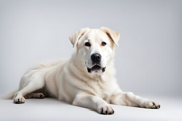 Alabai dog animal on white background, Ai Generated