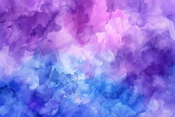 Fototapeta premium A vibrant abstract watercolor background featuring blended shades of purple and blue, perfect for artistic designs.