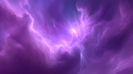 Fototapeta premium Abstract Purple Sky with Light Rays