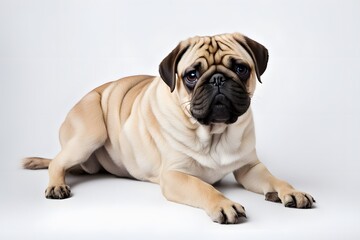 Obraz premium American pugabull dog animal on white background, AI Generated