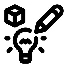 design concept, product idea, product concept, initiation, product, product design outline icon