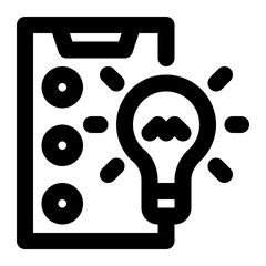 idea management, product management, concept, ideation, idea list, ideas outline icon
