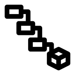 waterfall, methodology, product development, project management, product management, process outline icon